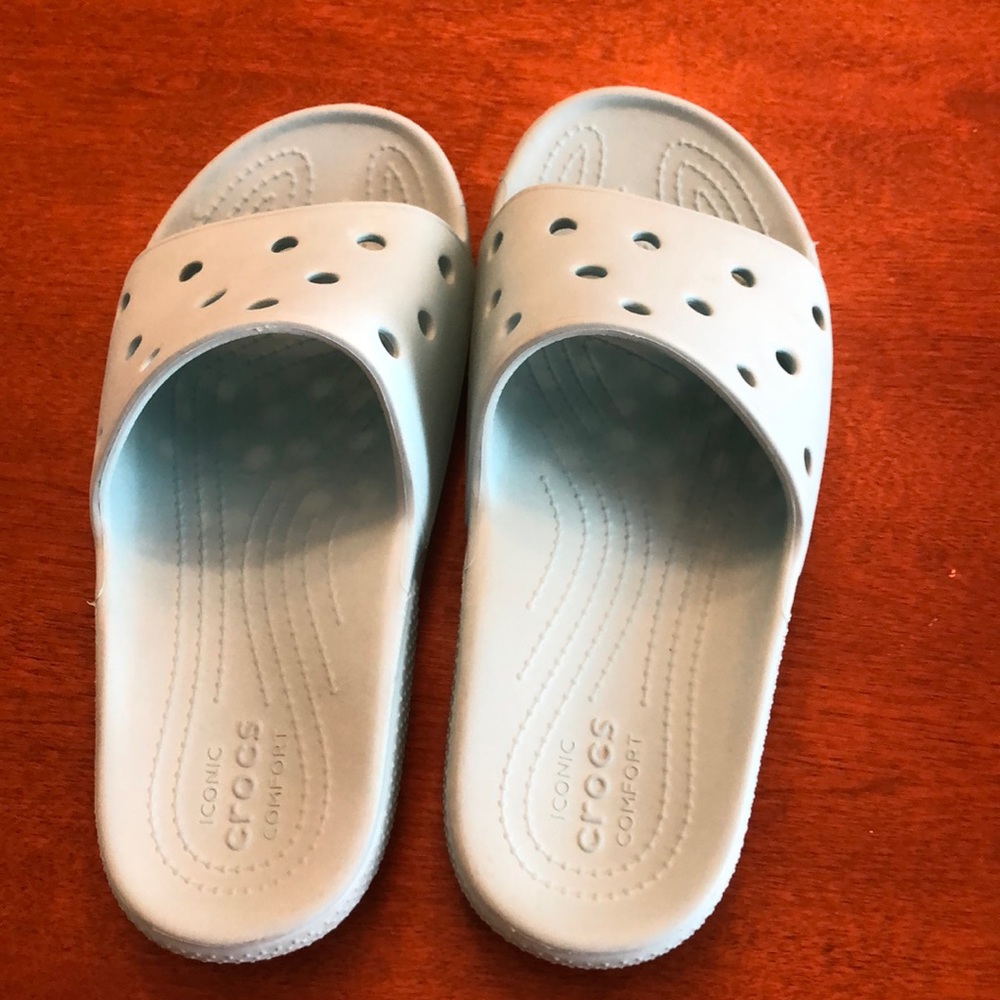 Crocs slides Aqua blue women’s 9